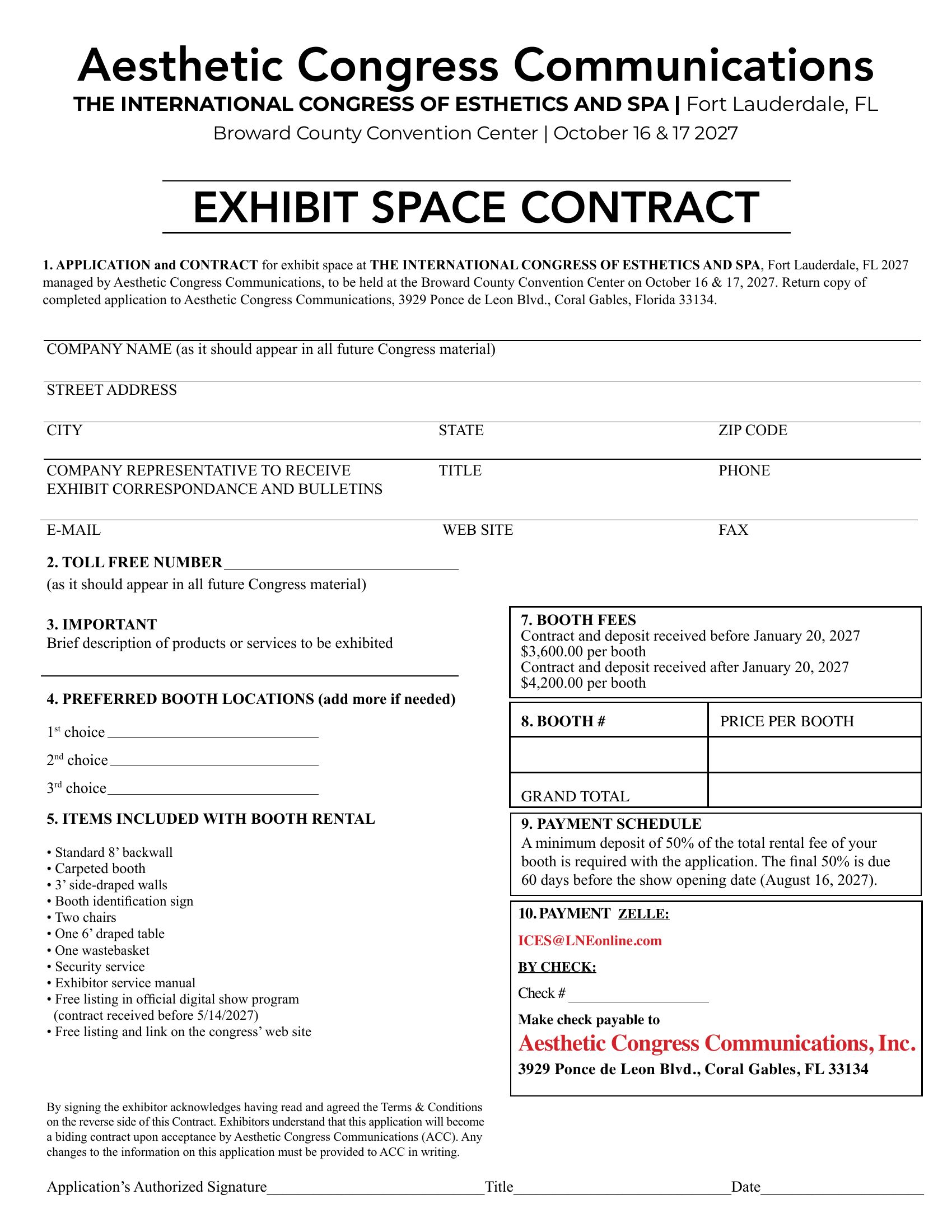 Exhibit space contract