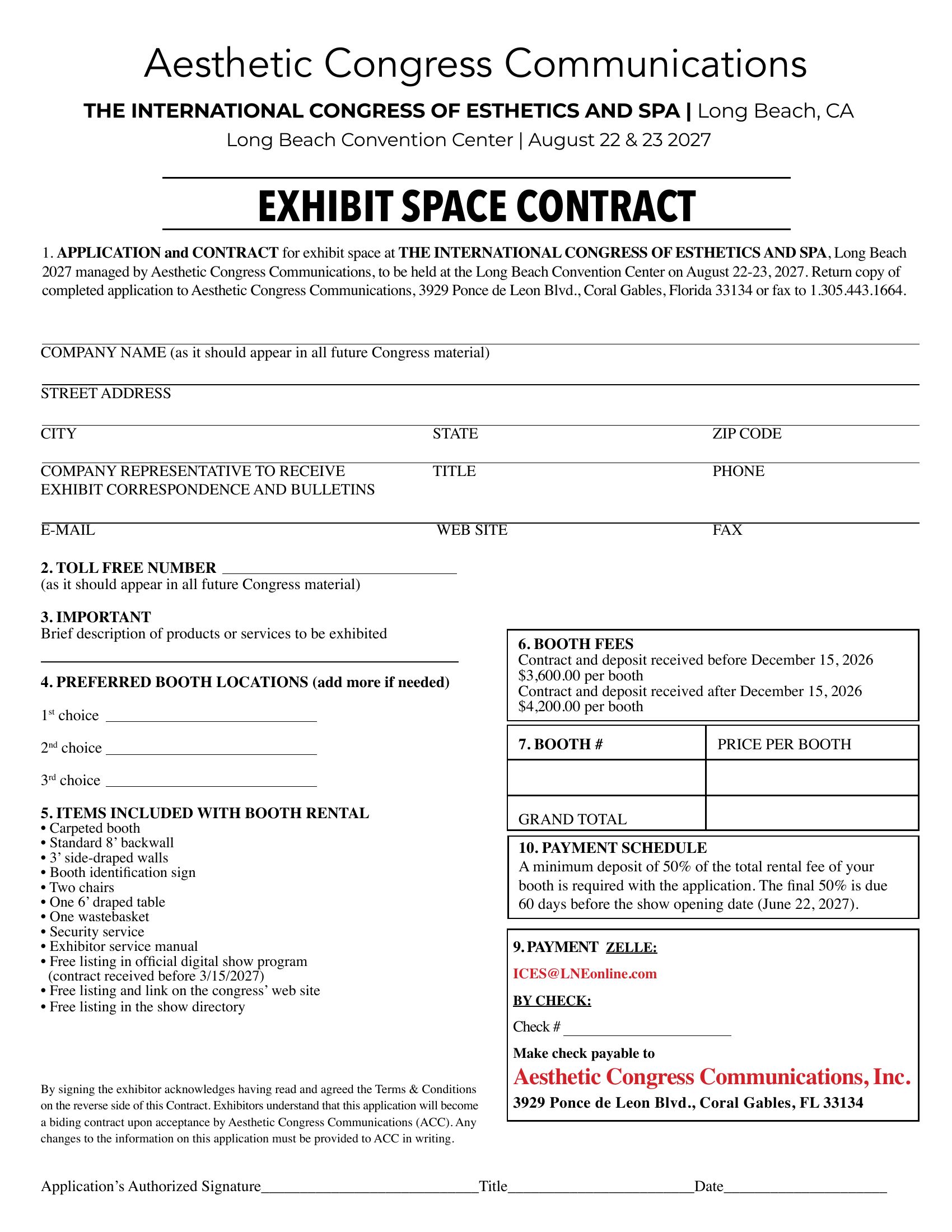 Exhibit space contract